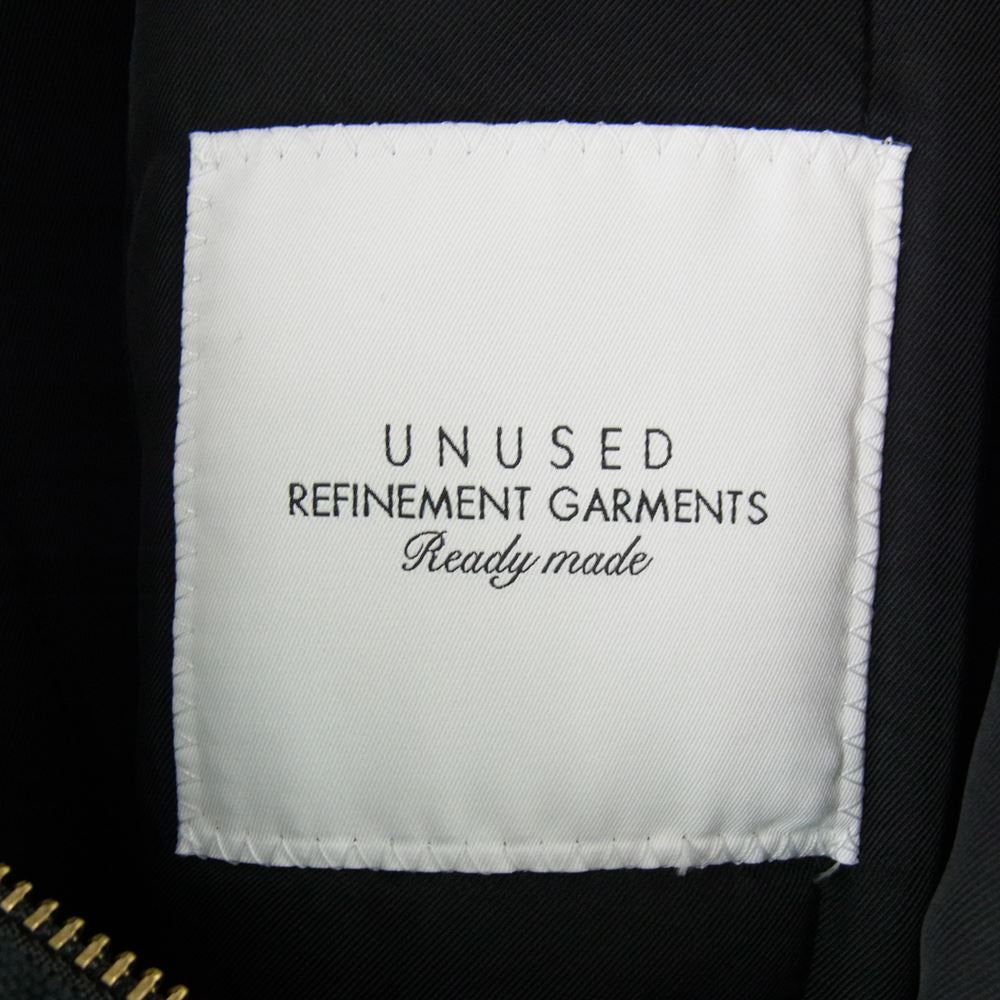 UNUSED アンユーズド US1674 コットンダック生地 シンサレート 中綿ジャケット ダックジャケット カバーオール ブラック系 3【中古】