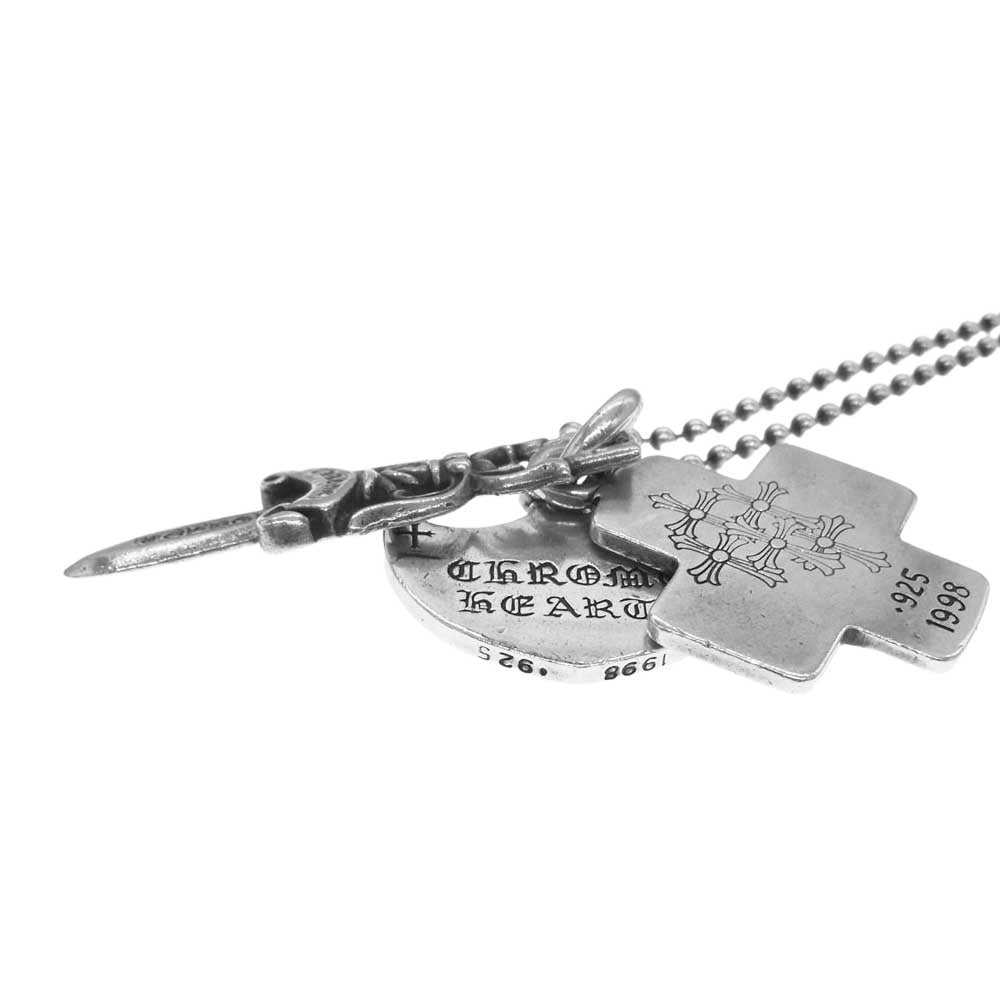 CHROME HEARTS クロムハーツ（原本無） 3 Trinkets Pendant スリー トリンケッツ ペンダント シルバー系【中古】