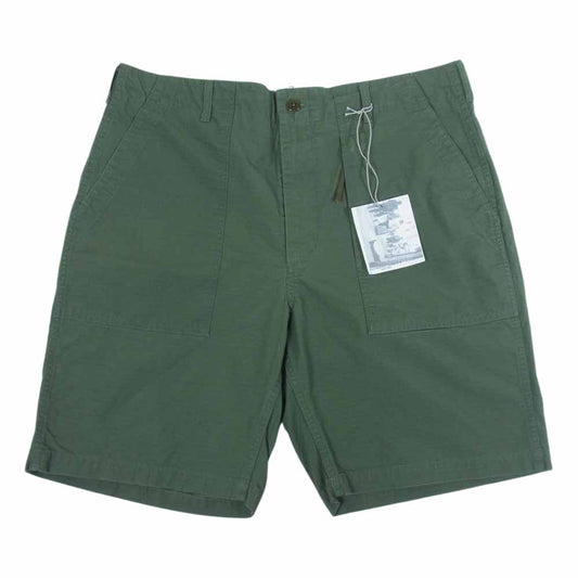 Engineered Garments エンジニアードガーメンツ リップストップ ファティーグ ショーツ ハーフパンツ カーキ系 L【中古】