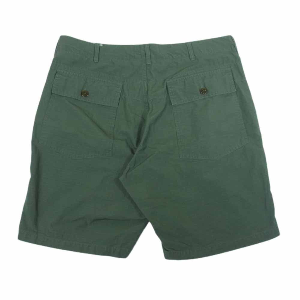 Engineered Garments エンジニアードガーメンツ リップストップ ファティーグ ショーツ ハーフパンツ カーキ系 L【中古】
