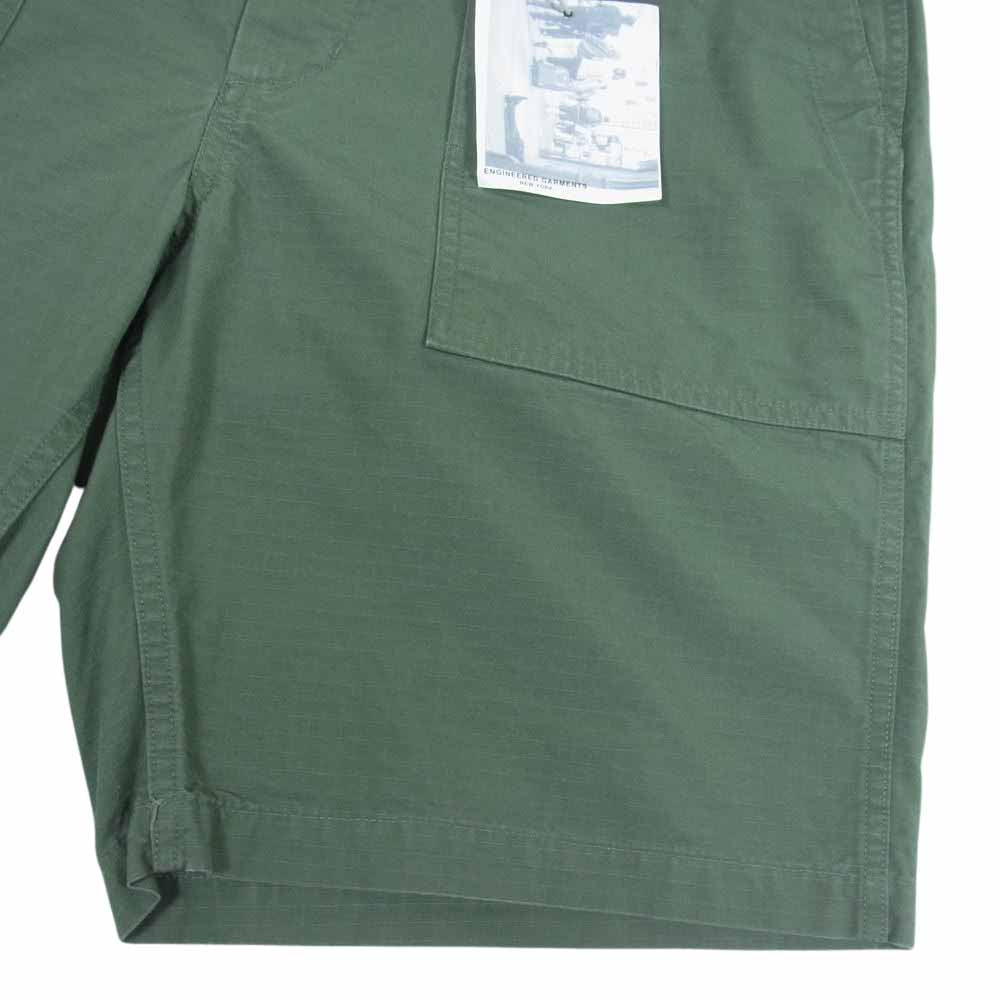 Engineered Garments エンジニアードガーメンツ リップストップ ファティーグ ショーツ ハーフパンツ カーキ系 L【中古】