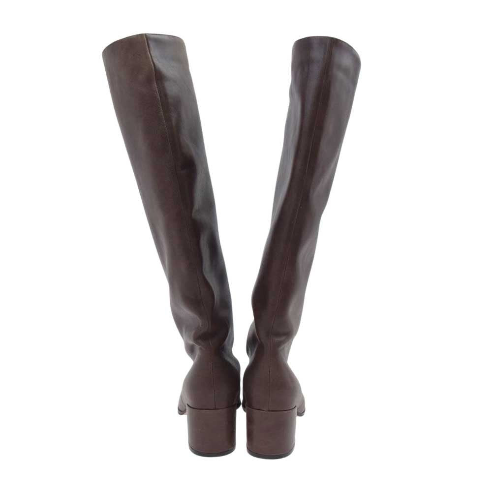 モヒ レザー ロングブーツ ブラウン系 36【中古】