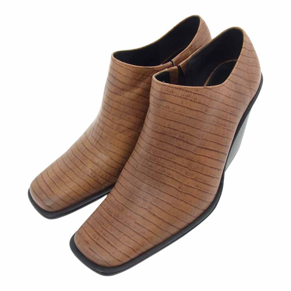 アンチショルド Naty-2 Candy Brown レザー ミュール ショートブーツ ブラウン系 36 23～23.5cm相当【中古】