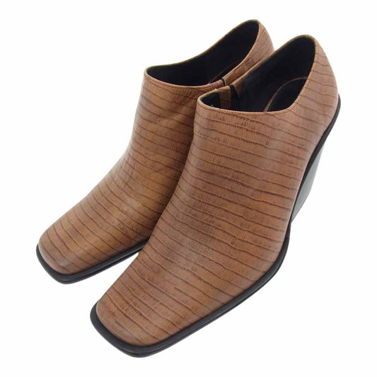 アンチショルド Naty-2 Candy Brown レザー ミュール ショートブーツ ブラウン系 36 23～23.5cm相当【中古】