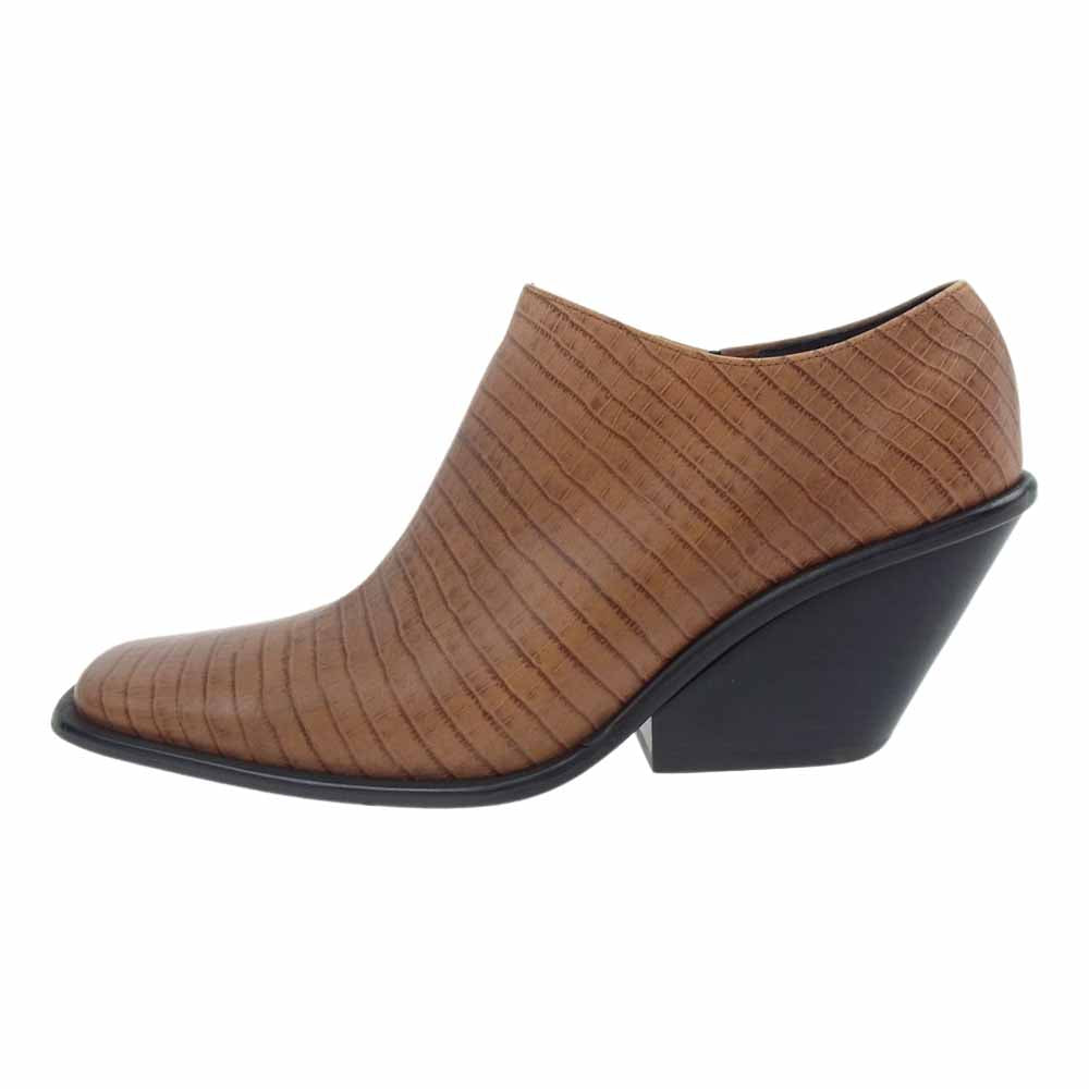 アンチショルド Naty-2 Candy Brown レザー ミュール ショートブーツ ブラウン系 36 23～23.5cm相当【中古】