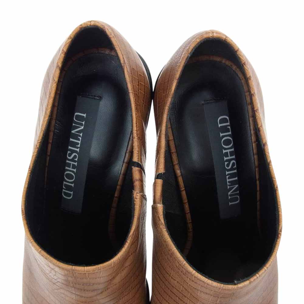アンチショルド Naty-2 Candy Brown レザー ミュール ショートブーツ ブラウン系 36 23～23.5cm相当【中古】