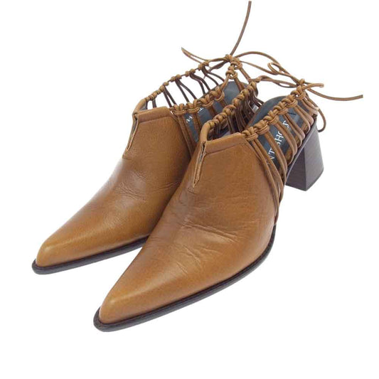 アンチショルド Klara Granola Brown レザー ミュール パンプス ブラウン系 37【中古】