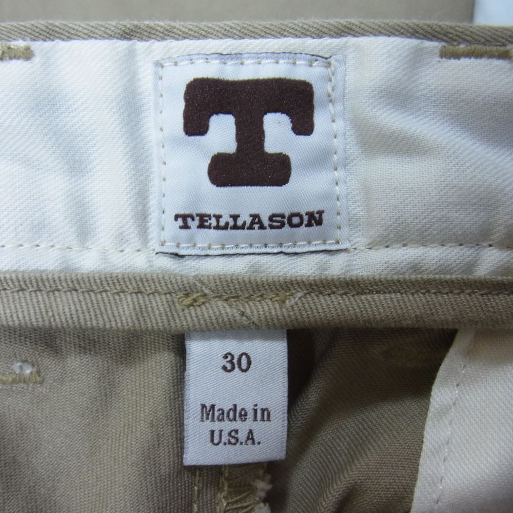 テラソン USA製 CARLISLE TWILL STRAIGHT カーライル ツイル チノ パンツ カーキ系 30【中古】
