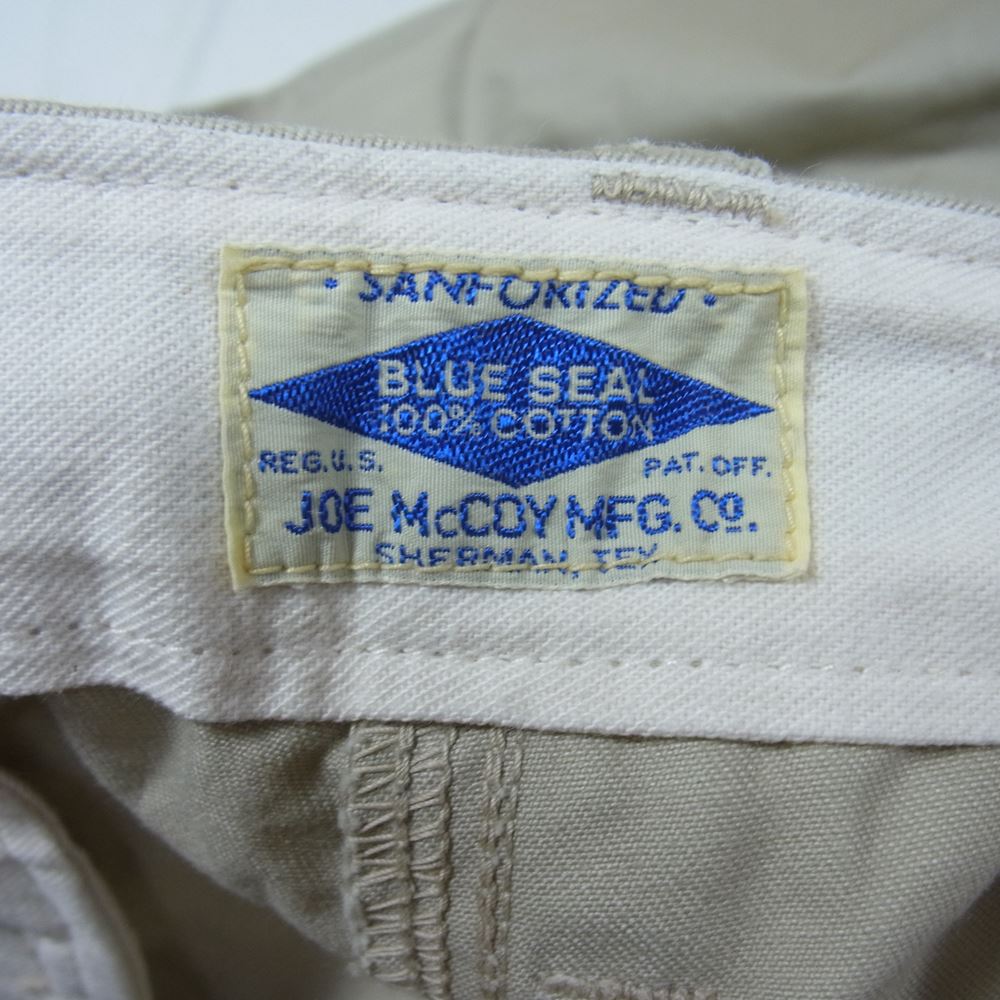The REAL McCOY'S ザリアルマッコイズ MP19010 JOE McCOY ジョーマッコイ BLUE SEAL CHINO TROUSERS チノ トラウザーズ パンツ ベージュ系 30【中古】
