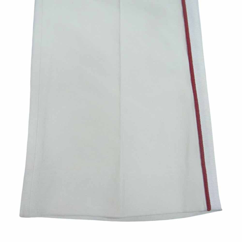 GUCCI グッチ 578230 ZKR01 国内正規品 Contrast Trim Bootcut Trousers コントラスト トリム ブーツカット サイドライン トラウザーズ パンツ ベージュ系 40【中古】
