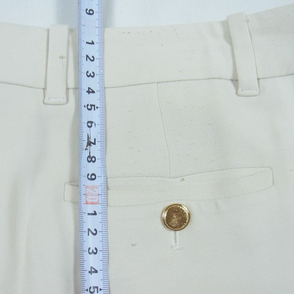 GUCCI グッチ 578230 ZKR01 国内正規品 Contrast Trim Bootcut Trousers コントラスト トリム ブーツカット サイドライン トラウザーズ パンツ ベージュ系 40【中古】