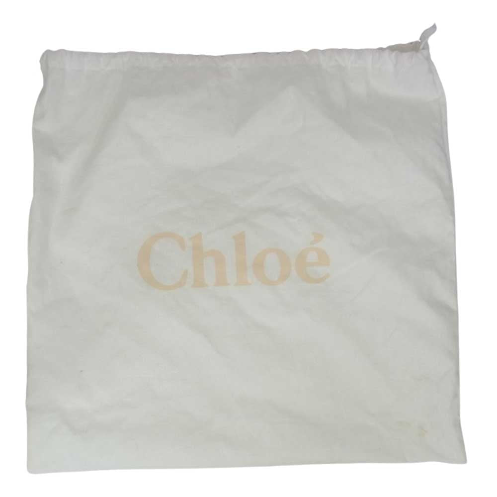 Chloe クロエ Woody ウッディ キャンバス トートバッグ ミディアム ブラウン系【中古】