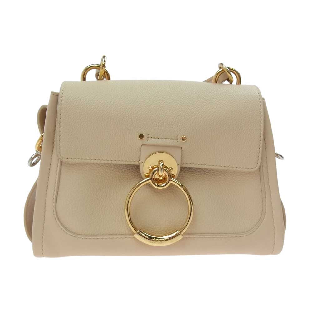 Chloe クロエ MINI TESS DAYBAG ミニ テス 2way ショルダー デイバッグ ベージュ系【中古】