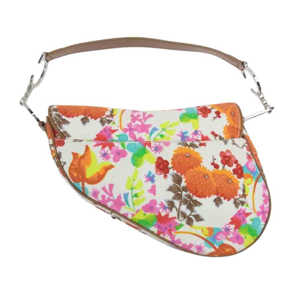 Dior ディオール 06-RU-1015 トロッター サドル バッグ 花柄 フラワー マルチカラー系【中古】