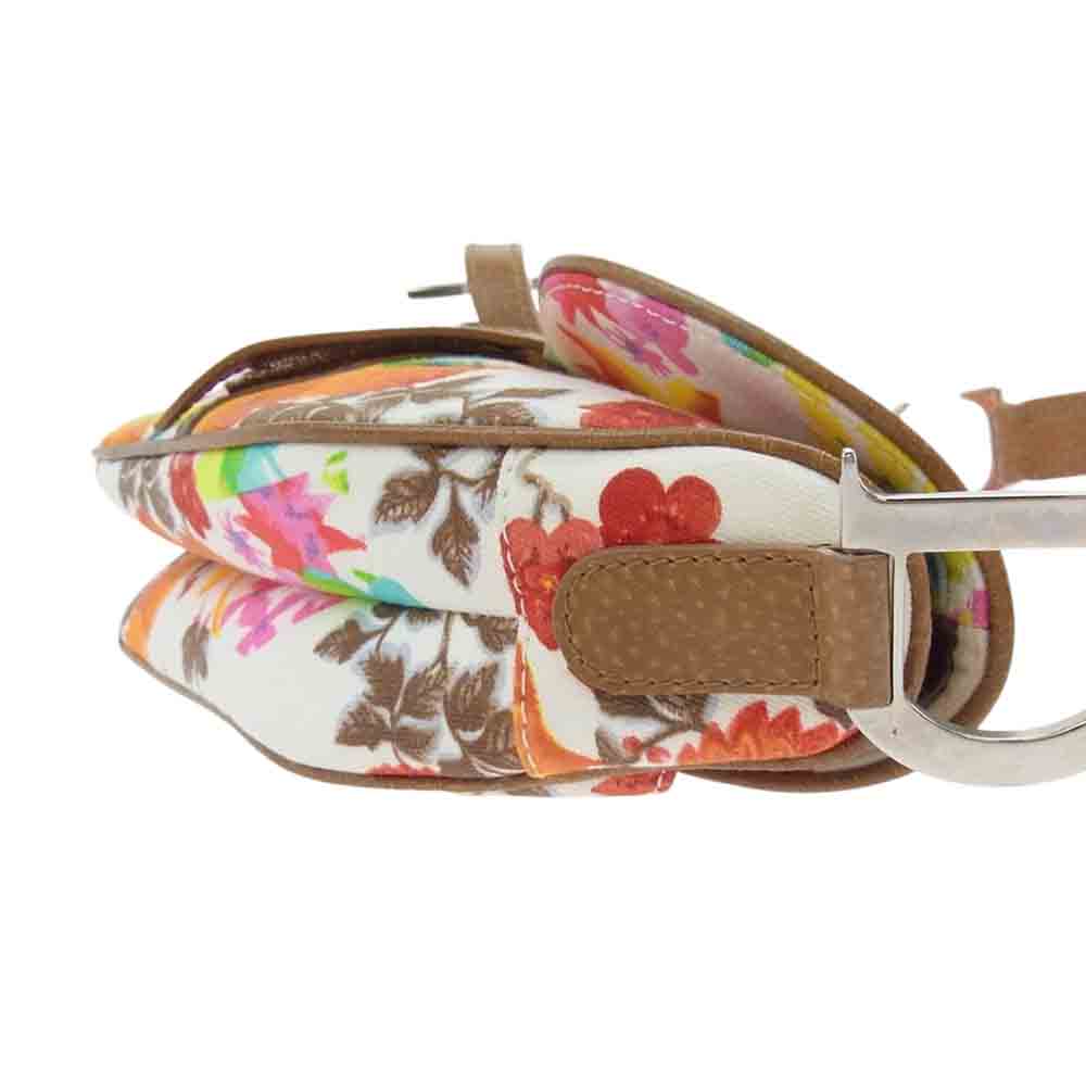 Dior ディオール 06-RU-1015 トロッター サドル バッグ 花柄 フラワー マルチカラー系【中古】