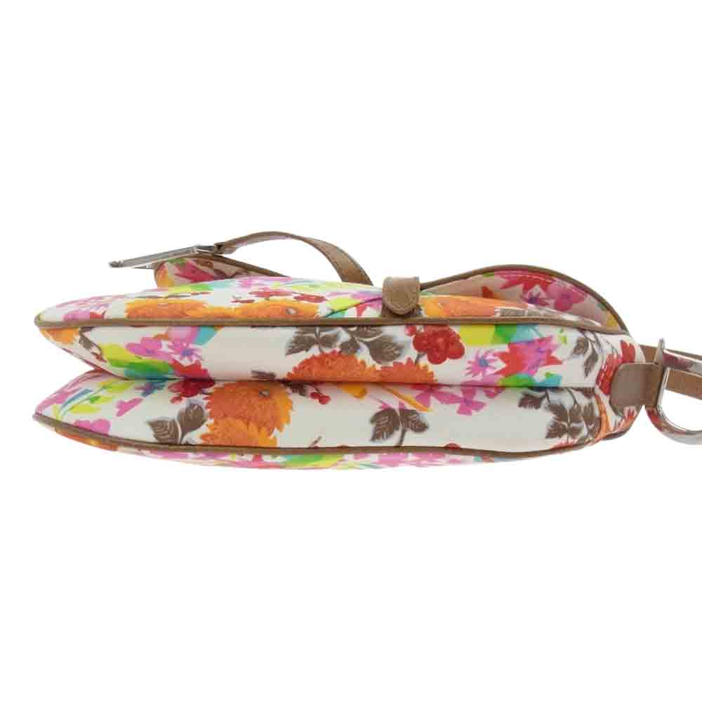 Dior ディオール 06-RU-1015 トロッター サドル バッグ 花柄 フラワー マルチカラー系【中古】