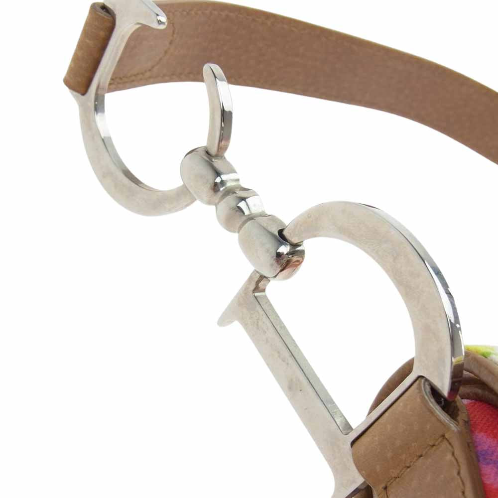 Dior ディオール 06-RU-1015 トロッター サドル バッグ 花柄 フラワー マルチカラー系【中古】