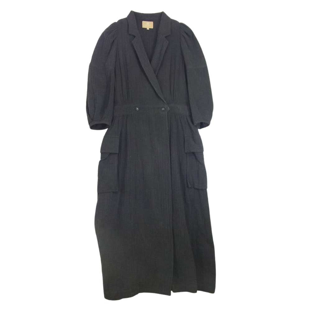 Nigel Cabourn ナイジェルケーボン WOMAN ウーマン mallory dress 加工 マロリー ドレス ワンピース チャコール系 8【中古】