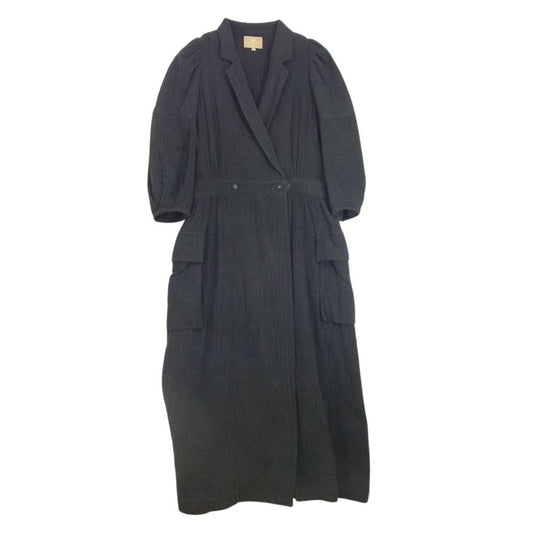 Nigel Cabourn ナイジェルケーボン WOMAN ウーマン mallory dress 加工 マロリー ドレス ワンピース チャコール系 8【中古】