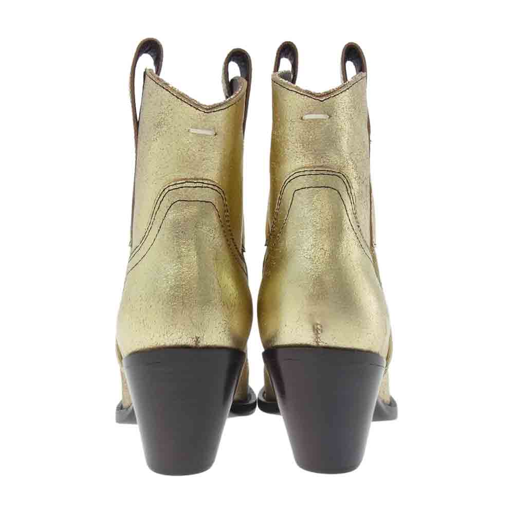 MAISON MARGIELA メゾンマルジェラ S39WU0102 ウエスタン カウボーイ ブーツ ゴールド系 37【美品】【中古】