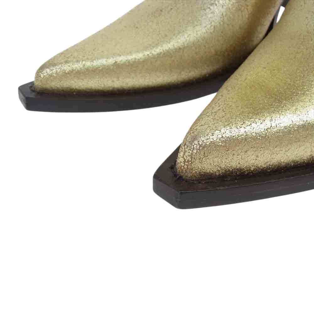 MAISON MARGIELA メゾンマルジェラ S39WU0102 ウエスタン カウボーイ ブーツ ゴールド系 37【美品】【中古】