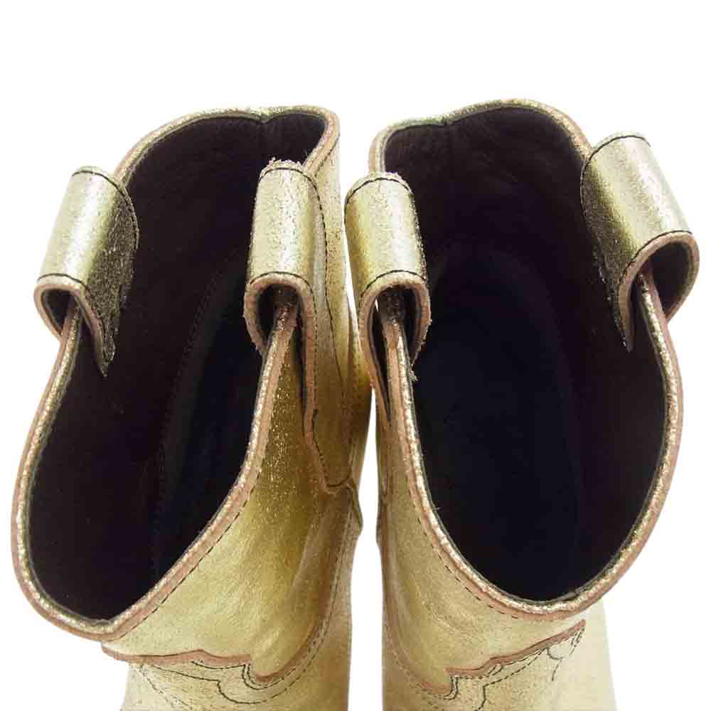 MAISON MARGIELA メゾンマルジェラ S39WU0102 ウエスタン カウボーイ ブーツ ゴールド系 37【美品】【中古】