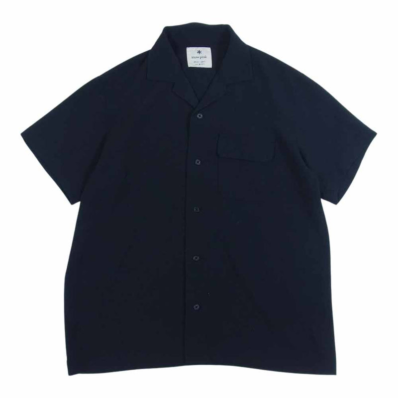 snowpeak スノーピーク SH-20SU109 Quick Dry Crepe Weave Soft Shirt クイック ドライ クレープ ソフト シャツ ブラック系 M【中古】