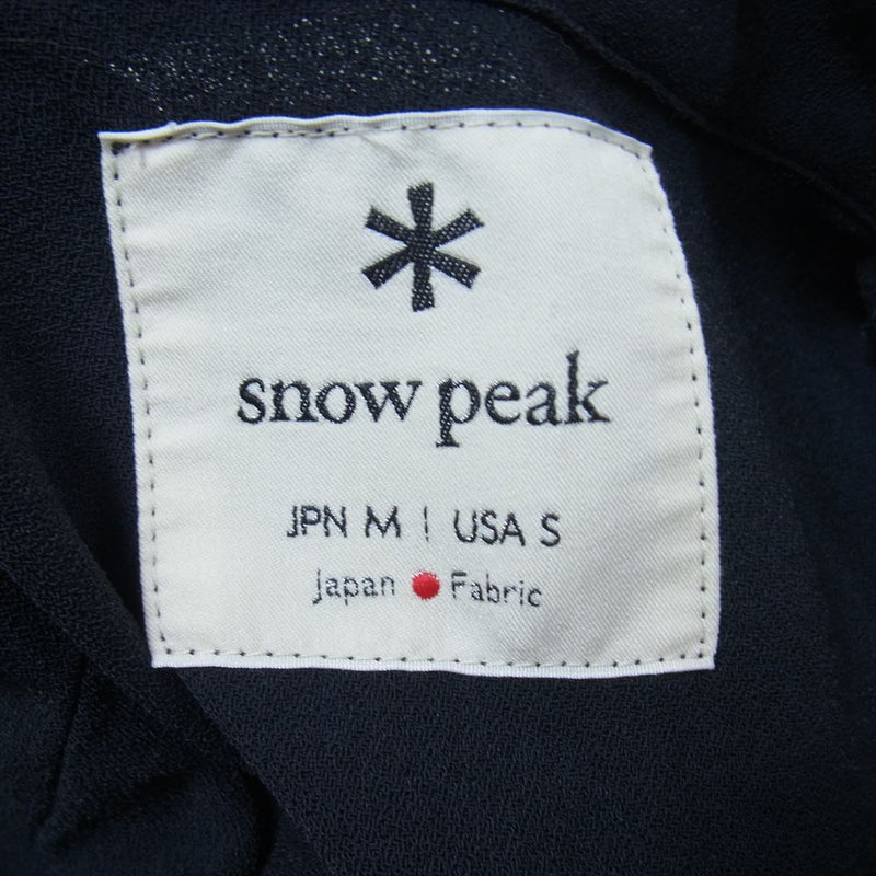 snowpeak スノーピーク SH-20SU109 Quick Dry Crepe Weave Soft Shirt クイック ドライ クレープ ソフト シャツ ブラック系 M【中古】