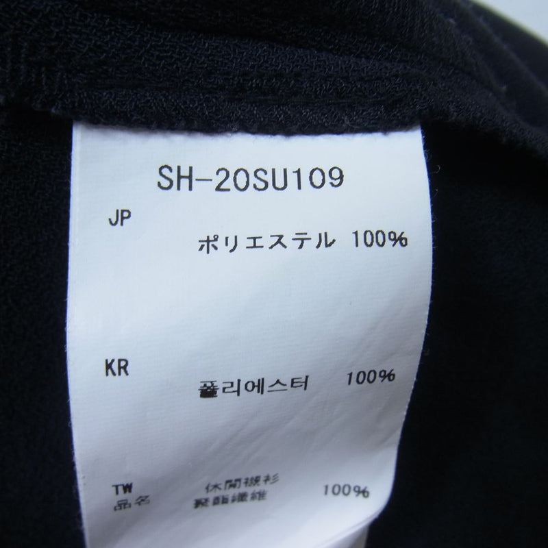 snowpeak スノーピーク SH-20SU109 Quick Dry Crepe Weave Soft Shirt クイック ドライ クレープ ソフト シャツ ブラック系 M【中古】