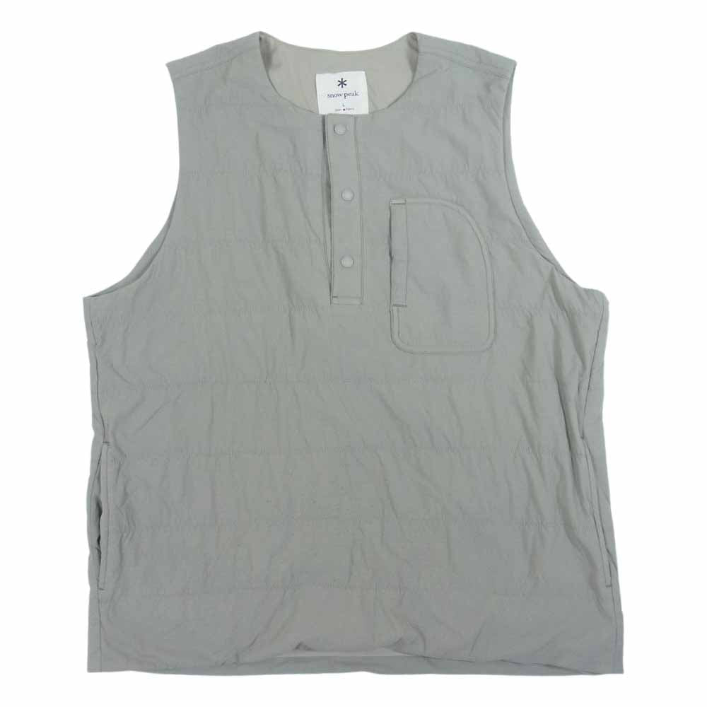 snowpeak スノーピーク SW-21SU005 Flexible Insulated Vest フレキシブル インサレーション ベスト グレー系 L【中古】