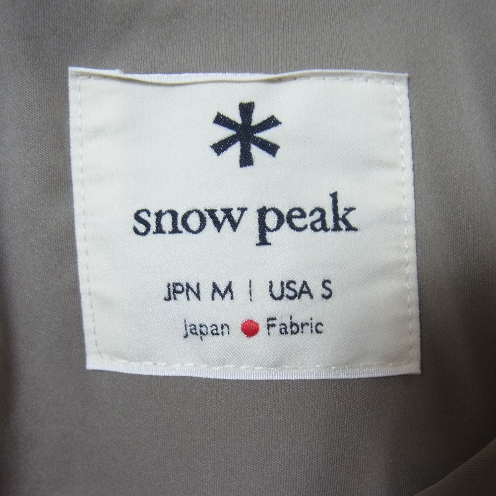 snowpeak スノーピーク SW-20SU002 Flexible Insulated Pullover フレキシブル インサレーション プルオーバー カーキグレー系 M【中古】