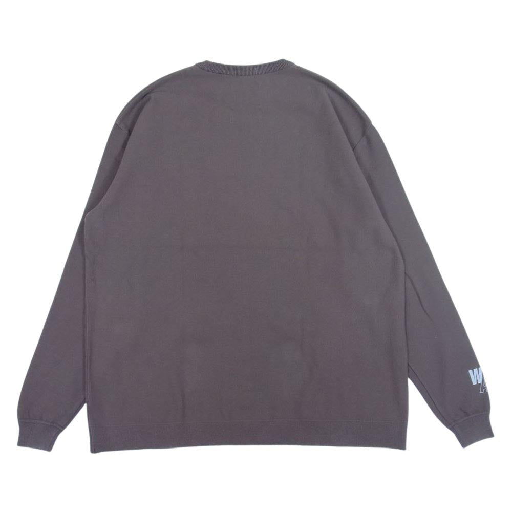 WIND AND SEA ウィンダンシー Snow Peak スノーピーク CO／PE DRY L／S Tshirt ロングスリーブ カットソー 長袖 Tシャツ チャコール系 M【中古】