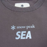 WIND AND SEA ウィンダンシー Snow Peak スノーピーク CO／PE DRY L／S Tshirt ロングスリーブ カットソー 長袖 Tシャツ チャコール系 M【中古】