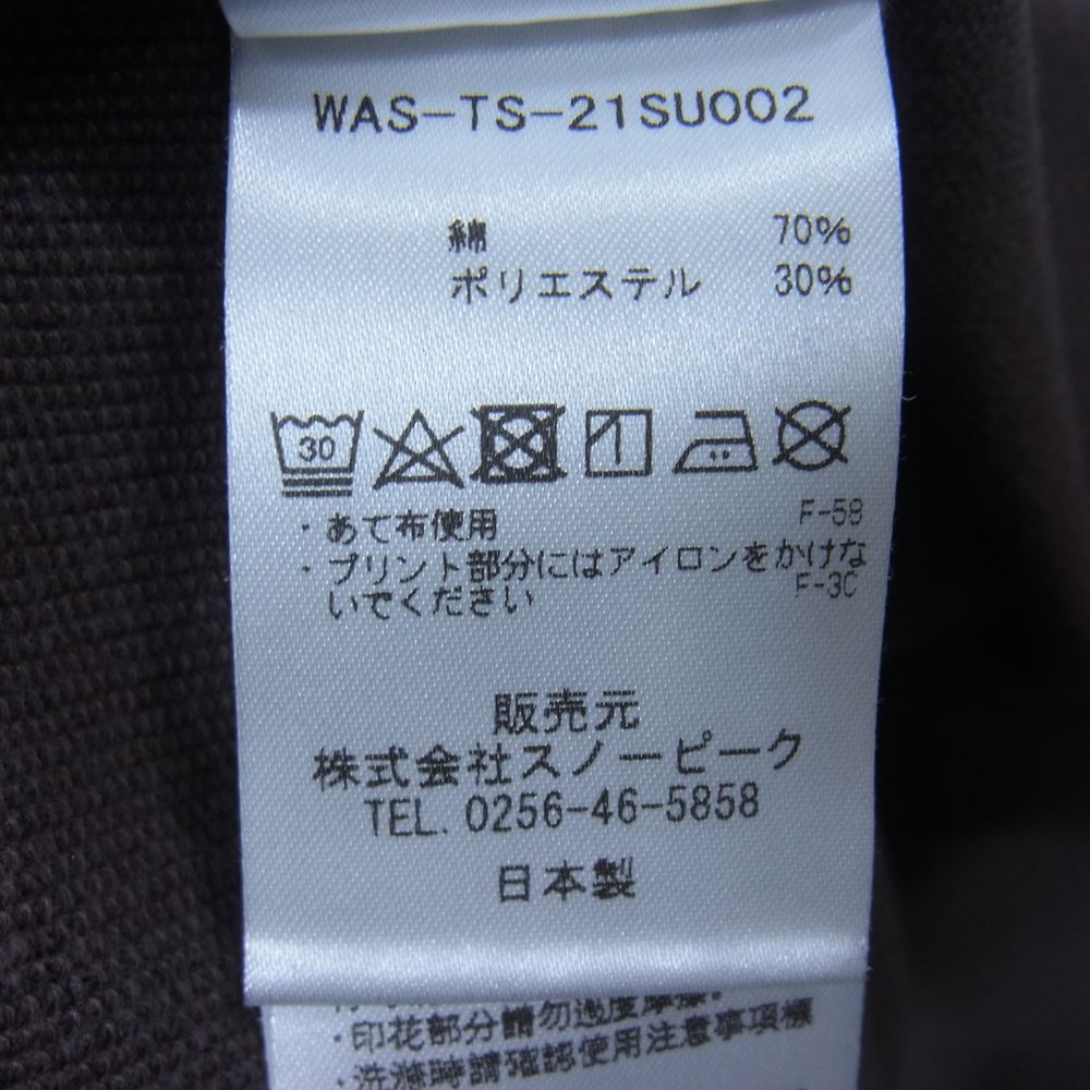 WIND AND SEA ウィンダンシー Snow Peak スノーピーク CO／PE DRY L／S Tshirt ロングスリーブ カットソー 長袖 Tシャツ チャコール系 M【中古】