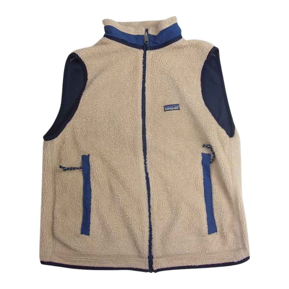 patagonia パタゴニア 90s USA製 PEF表記 Retro-X Vest レトロX フリース ベスト  ベージュ系 L【中古】