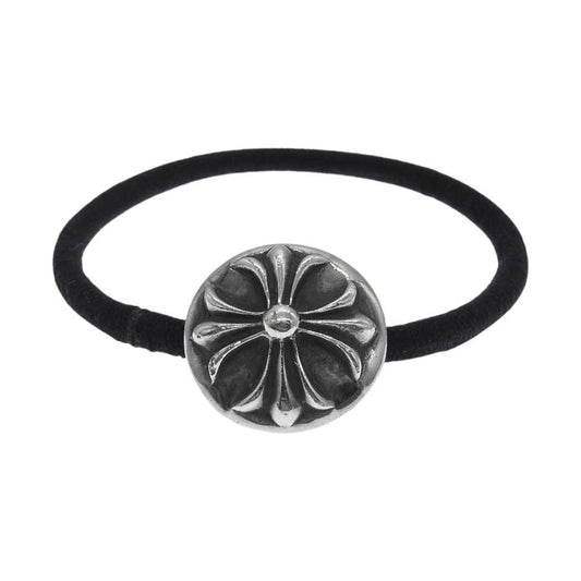 CHROME HEARTS クロムハーツ（原本有） HAIRBAND2 CRSBALL クロスボール コンチョ ヘアゴム シルバー系【中古】