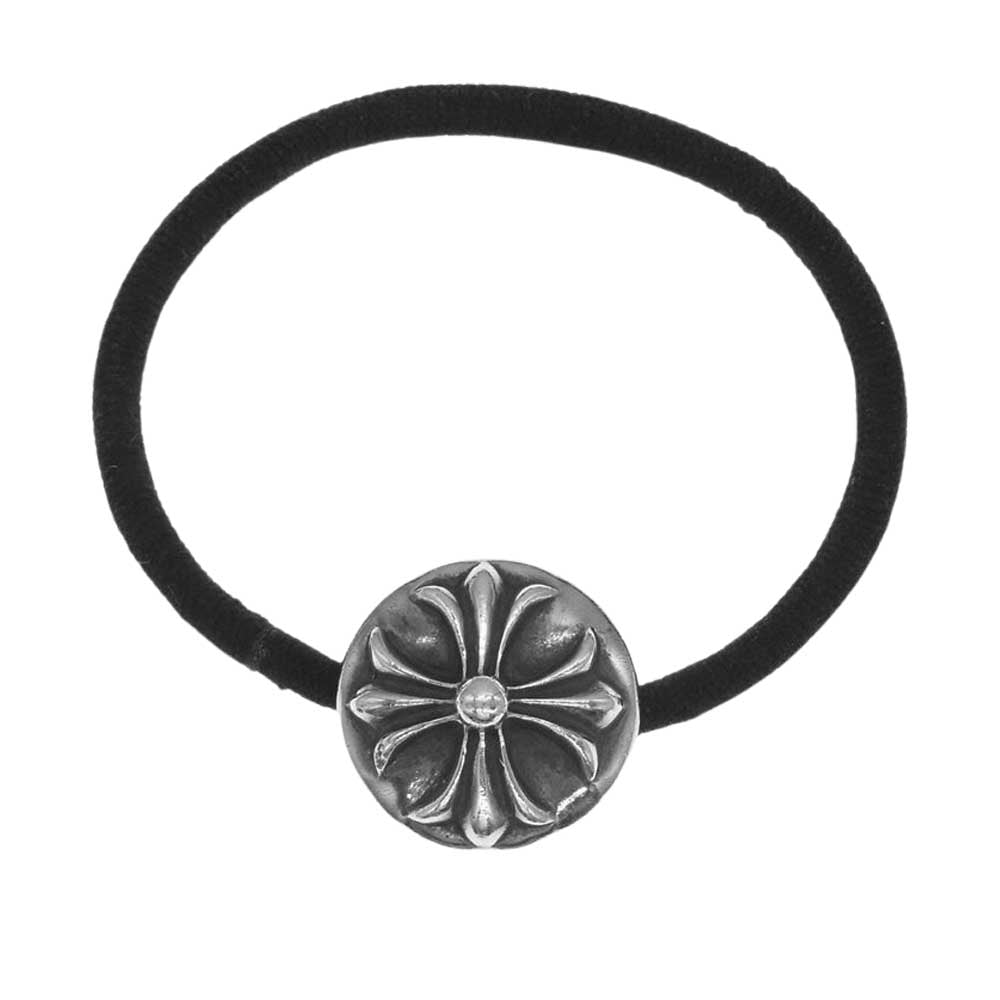 CHROME HEARTS クロムハーツ（原本有） HAIRBAND2 CRSBALL クロスボール コンチョ ヘアゴム シルバー系【中古】