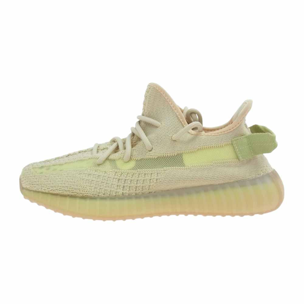 adidas アディダス FX9028 YEEZY BOOST 350 V2 FLAX イージーブースト フラックス ローカットスニーカー アイボリー系 26.5cm【新古品】【未使用】【中古】
