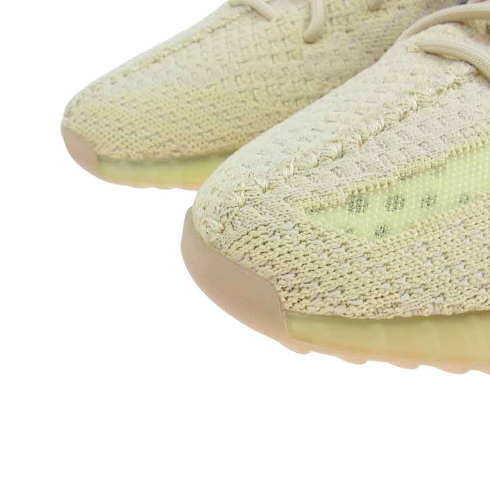 adidas アディダス FX9028 YEEZY BOOST 350 V2 FLAX イージーブースト フラックス ローカットスニーカー アイボリー系 26.5cm【新古品】【未使用】【中古】