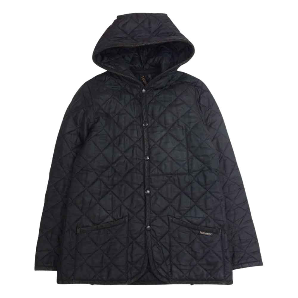 LAVENHAM ラベンハム CRAYDON クレイドン キルティング フード ジャケット ブラック系 36【中古】