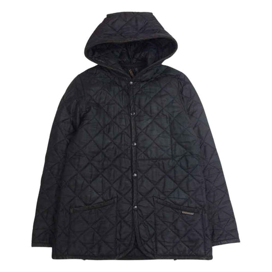 LAVENHAM ラベンハム CRAYDON クレイドン キルティング フード ジャケット ブラック系 36【中古】