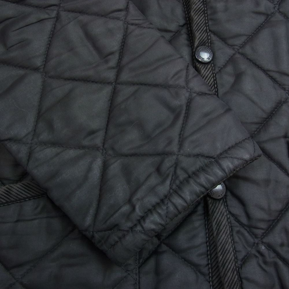 LAVENHAM ラベンハム CRAYDON クレイドン キルティング フード ジャケット ブラック系 36【中古】