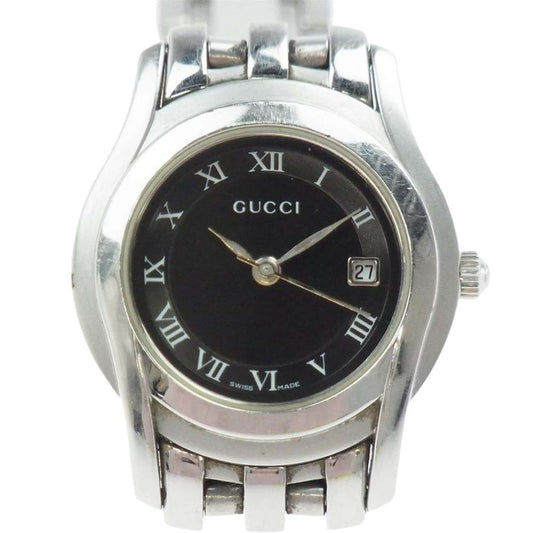 GUCCI グッチ 5500L ラウンドフェイス ウォッチ 腕時計 シルバー系【中古】