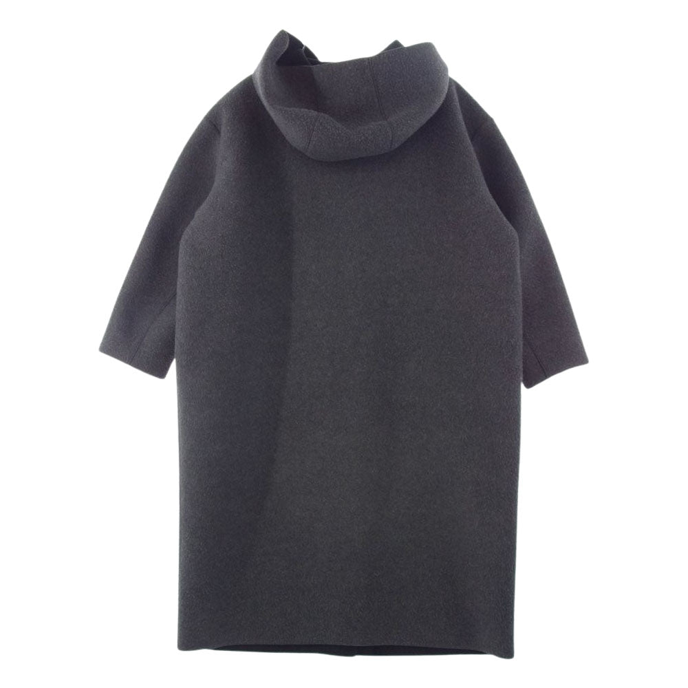 ミズイロインド フーデッド ウール コート ダークグレー系【中古】