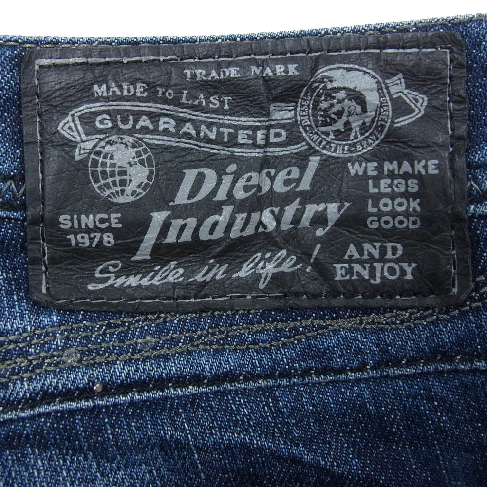 DIESEL ディーゼル WASH 008TX STRETCH LOWKY USED加工 ウォッシュ ストレッチ デニムパンツ インディゴブルー系 26【中古】