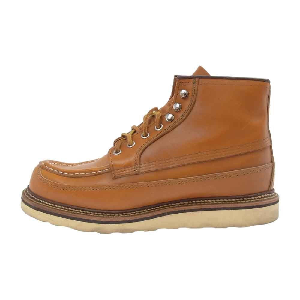 RED WING レッドウィング 9850 犬タグ カヌー モック ゴールドラセットセコイア ワークブーツ ライトブラウン系 27cm【中古】