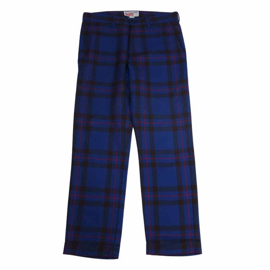 Supreme シュプリーム 15AW  × COMME des GARCONS SHIRT コムデギャルソンシャツ Lochcarron of Scotland tartan ロキャロン スコットランド タータン チェック パンツ ブルー系 30【中古】