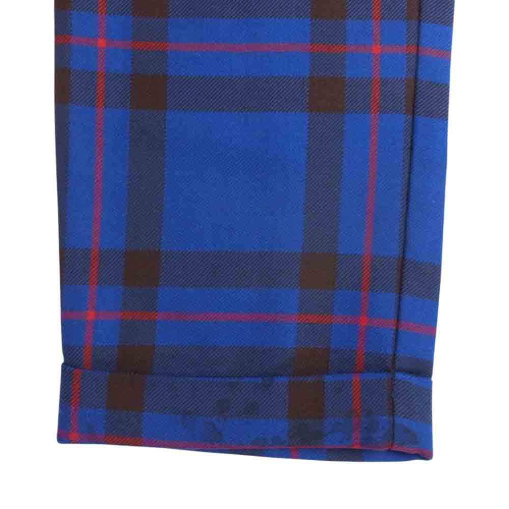 Supreme シュプリーム 15AW  × COMME des GARCONS SHIRT コムデギャルソンシャツ Lochcarron of Scotland tartan ロキャロン スコットランド タータン チェック パンツ ブルー系 30【中古】