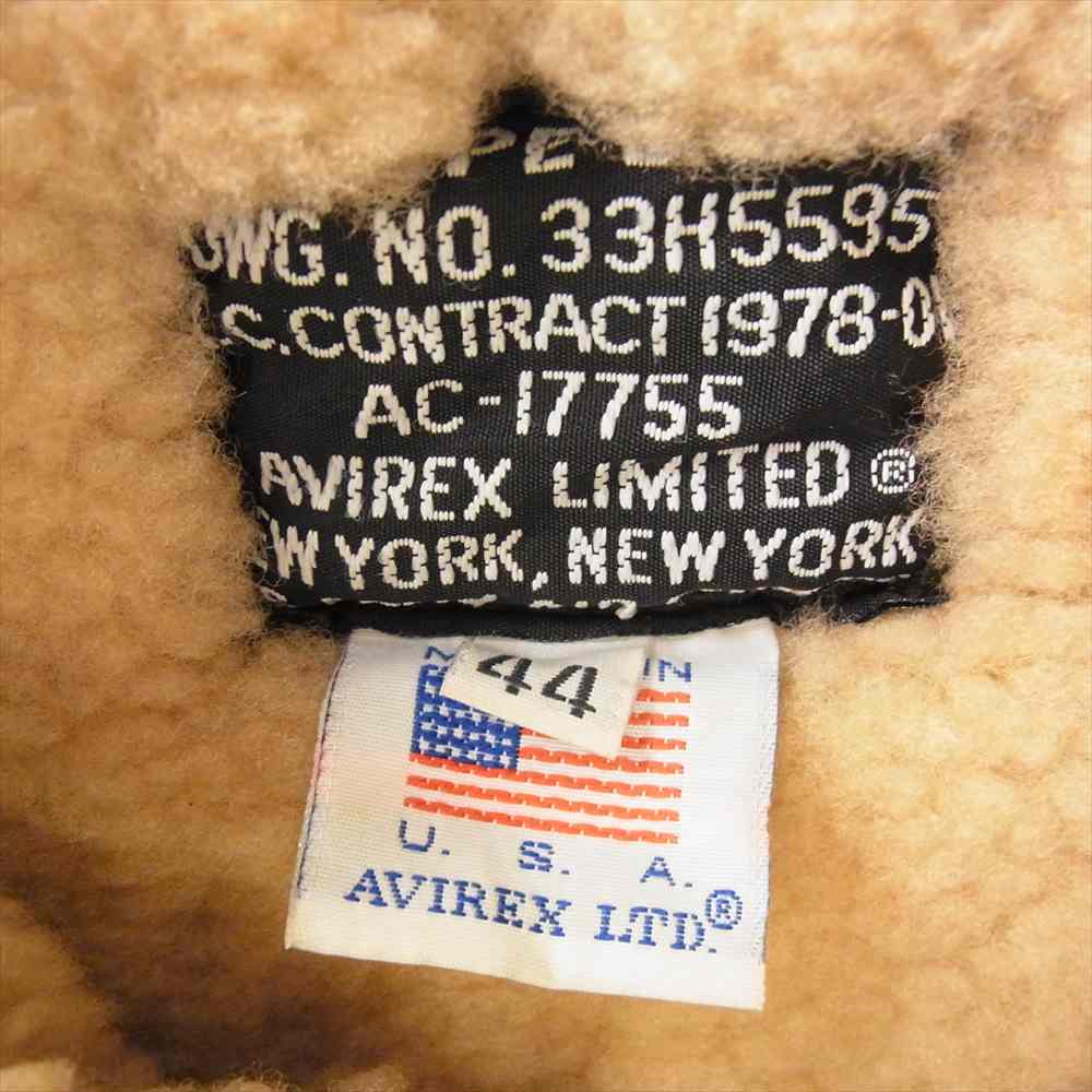 AVIREX アヴィレックス AC-17755 B-3 フライトジャケット ムートン