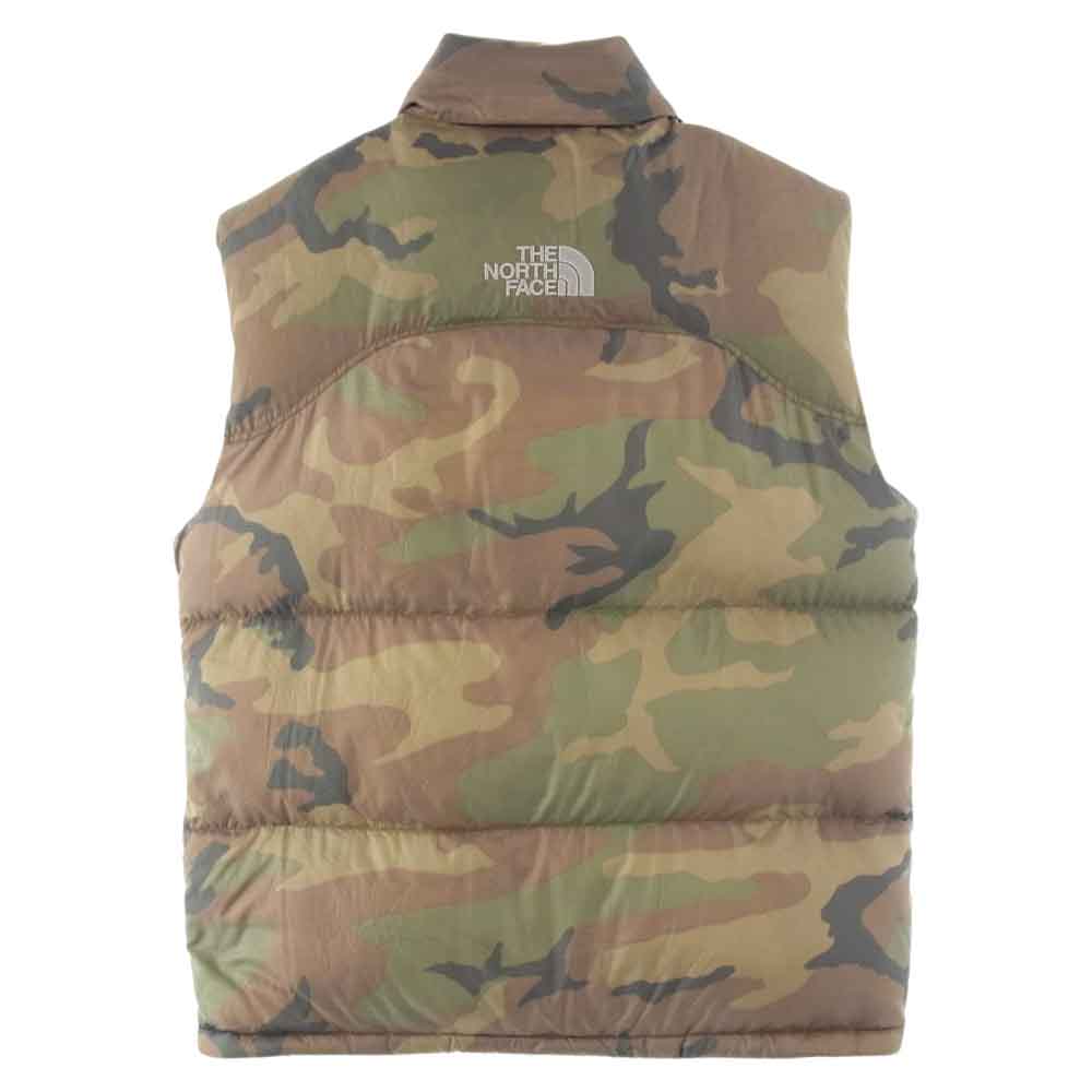THE NORTH FACE ノースフェイス ND01587 NUPTSE VEST ヌプシベスト 700フィル ダウン アウター カーキ ウッドランドカモ 迷彩 カーキ系 M【中古】